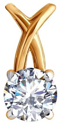Подвеска Diamant 51-130-02204-1 вес 0.57 г золото, фианит