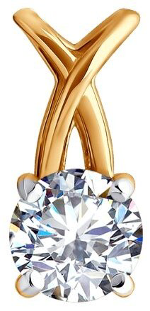 Подвеска Diamant 51-130-02204-1 вес 0.57 г золото, фианит купить,60885