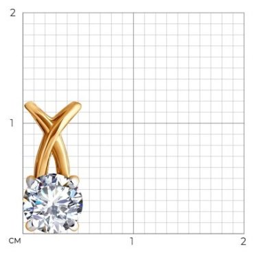 Подвеска Diamant 51-130-02204-1 вес 0.57 г золото, фианит купить,60885