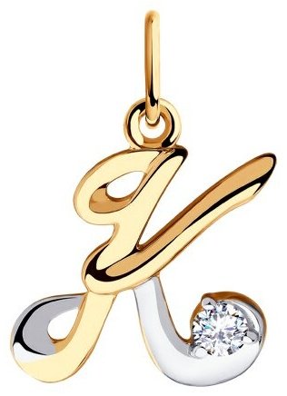 Подвеска Diamant 51-130-00561-1 вес 0.98 г золото, фианит купить,74462
