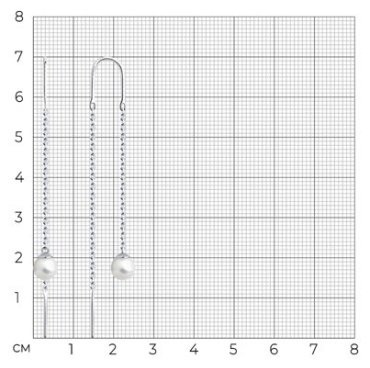 Серьги-цепочки SOKOLOV 94025916 вес 1.82 г серебро, жемчуг купить,13138