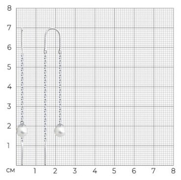 Серьги-цепочки SOKOLOV 94025916 вес 1.82 г серебро, жемчуг купить,13138