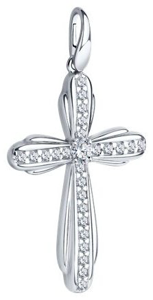 Подвеска Diamant 94-130-01315-1 вес 2.47 г серебро, фианит купить,16730