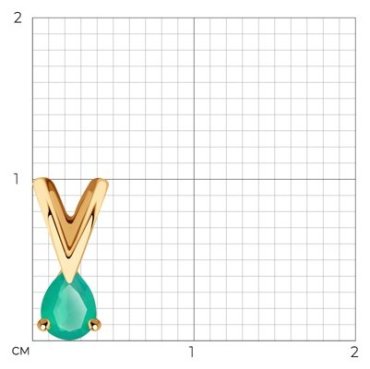 Подвеска Diamant 51-330-01312-3 вес 0.31 г золото, агат купить,31652