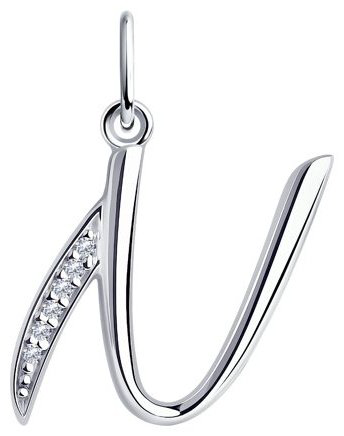 Подвеска Diamant 94-130-01144-1 вес 1.02 г серебро, фианит купить,15032