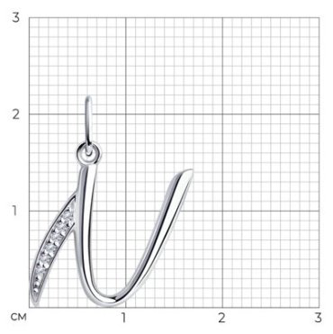 Подвеска Diamant 94-130-01144-1 вес 1.02 г серебро, фианит купить,15032