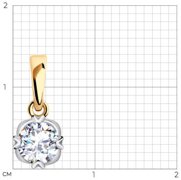 Подвеска SOKOLOV 036212 вес 0.85 г золото, фианит купить,75130