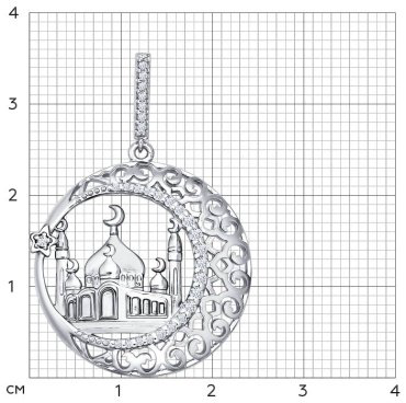 Подвеска SOKOLOV 94031221 вес 3.4 г серебро, фианит купить,17955