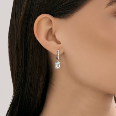 Серьги SOKOLOV 92023187 вес 2.89 г серебро, топаз купить,33858