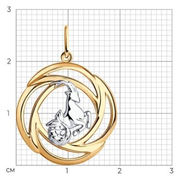Подвеска Diamant 93-130-01294-1 вес 1.57 г серебро, без вставок купить,12312