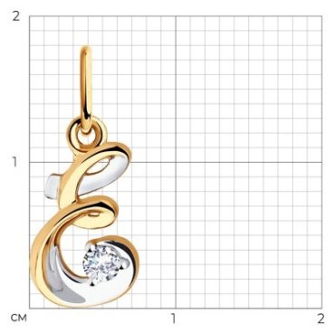 Подвеска Diamant 51-130-00566-1 вес 0.75 г золото, фианит купить,80557