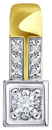 Подвеска Diamant 53-230-01983-1 вес 0.64 г золото, бриллиант купить,296059