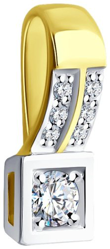 Подвеска Diamant 53-230-01983-1 вес 0.64 г золото, бриллиант купить,296059