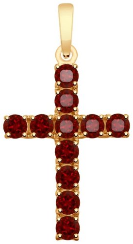 Подвеска SOKOLOV 92030513 вес 1.64 г серебро, гранат купить,13851