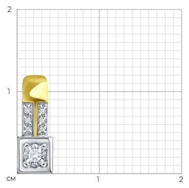 Подвеска Diamant 53-230-01983-1 вес 0.64 г золото, бриллиант купить,296059