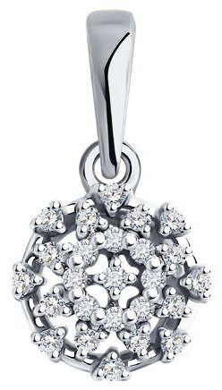 Подвеска Diamant 52-230-02083-1 вес 0.79 г золото, бриллиант купить,235387