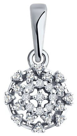 Подвеска Diamant 52-230-02083-1 вес 0.79 г золото, бриллиант купить,235387