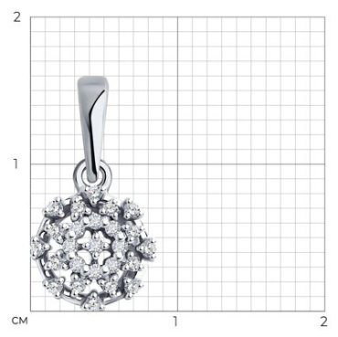 Подвеска Diamant 52-230-02083-1 вес 0.79 г золото, бриллиант купить,235387