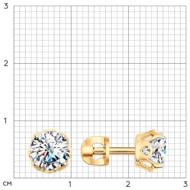 Серьги SOKOLOV 89020083-s50 вес 2.36 г серебро, фианит Swarovski купить,12466