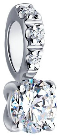 Подвеска Diamant 52-230-02416-1 вес 0.4 г золото, бриллиант купить,1161068