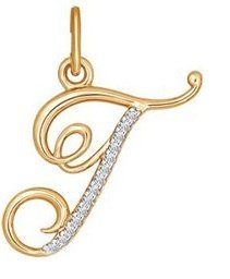 Подвеска LUXOR JEWELRY LUXOR 034528_0,83 вес 0.83 г золото, фианит купить,NaN