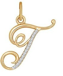Подвеска LUXOR JEWELRY LUXOR 034528_0,83 вес 0.83 г золото, фианит купить,NaN