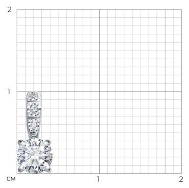 Подвеска Diamant 52-230-02416-1 вес 0.4 г золото, бриллиант купить,1161068