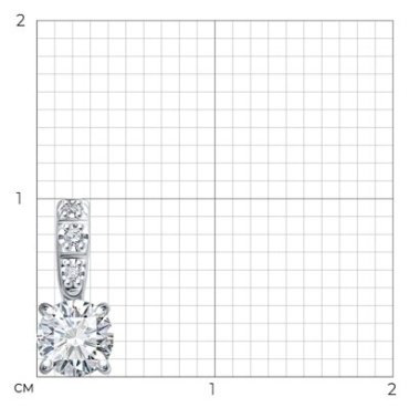 Подвеска Diamant 52-230-02416-1 вес 0.4 г золото, бриллиант купить,1161068