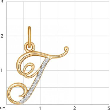Подвеска LUXOR JEWELRY LUXOR 034528_0,83 вес 0.83 г золото, фианит купить,NaN