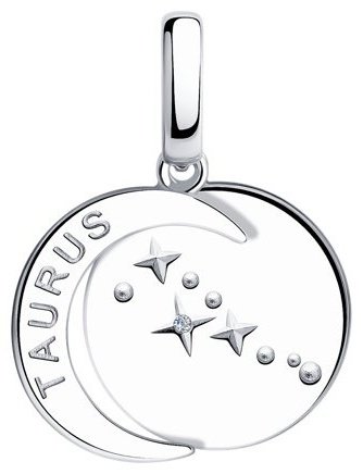 Подвеска SOKOLOV 94032625 вес 2.99 г серебро, фианит купить,35465
