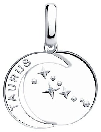 Подвеска SOKOLOV 94032625 вес 2.99 г серебро, фианит купить,35465