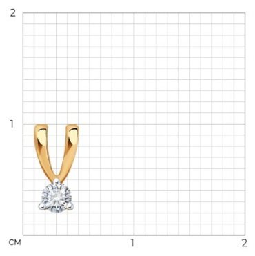 Подвеска SOKOLOV 1030887 вес 0.3 г золото, бриллиант купить,158068