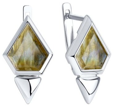 Серьги SOKOLOV 92022323 вес 3.42 г серебро, лабрадорит купить,NaN