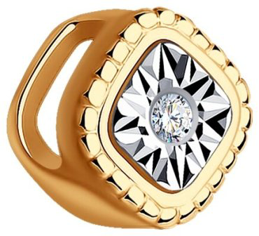 Подвеска Diamant 51-230-01563-1 вес 0.38 г золото, фианит купить,59578