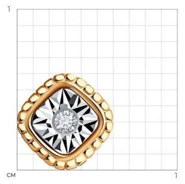 Подвеска Diamant 51-230-01563-1 вес 0.38 г золото, фианит купить,59578