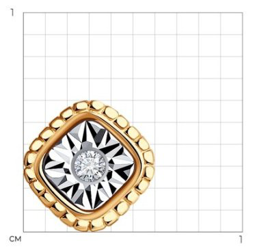 Подвеска Diamant 51-230-01563-1 вес 0.38 г золото, фианит купить,59578