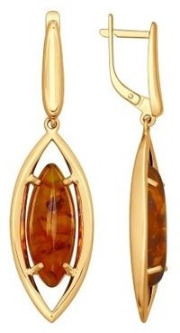 Серьги SOKOLOV 83020027-sk18 вес 6.91 г серебро, янтарь купить,31111