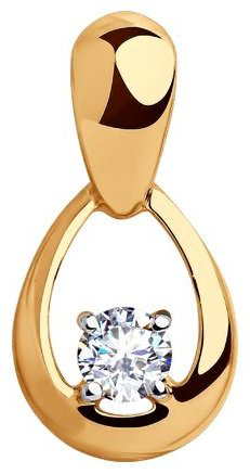 Подвеска Diamant 51-130-00213-1 вес 0.66 г золото, фианит купить,52124