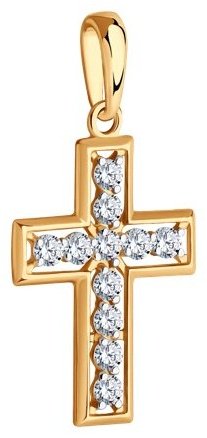 Подвеска Diamant 51-130-02101-1 вес 1.2 г золото, фианит купить,98910
