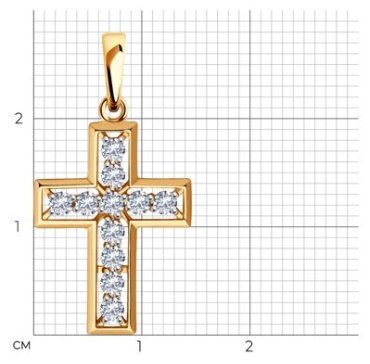 Подвеска Diamant 51-130-02101-1 вес 1.2 г золото, фианит купить,98910