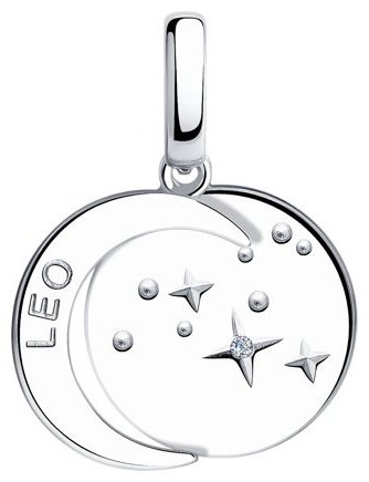 Подвеска SOKOLOV 94032628 вес 3 г серебро, фианит купить,36305