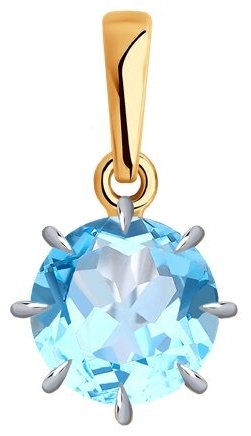 Подвеска Diamant 51-330-01765-1 вес 1.21 г золото, топаз купить,111958