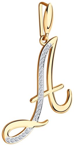 Подвеска SOKOLOV 034698 вес 1.25 г золото, фианит купить,NaN