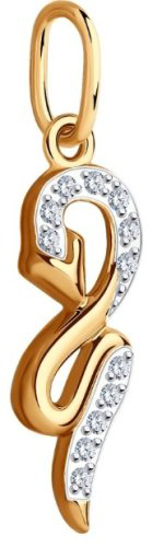 Подвеска Diamant 51-130-01667-1 вес 0.77 г золото, фианит купить,69967