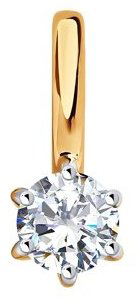 Подвеска Diamant 51-130-01002-1 вес 0.51 г золото, фианит купить,51999