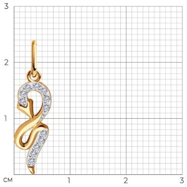 Подвеска Diamant 51-130-01667-1 вес 0.77 г золото, фианит купить,69967