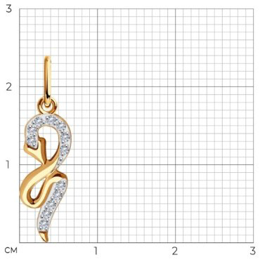 Подвеска Diamant 51-130-01667-1 вес 0.77 г золото, фианит купить,69967