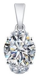 Подвеска SOKOLOV 89030003-1_4 вес 1.4 г серебро, фианит Swarovski купить,19130