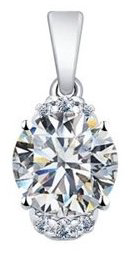 Подвеска SOKOLOV 89030003-1_4 вес 1.4 г серебро, фианит Swarovski купить,19130