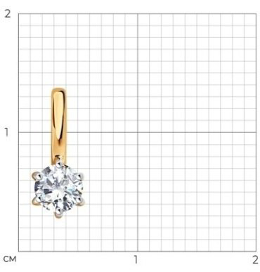 Подвеска Diamant 51-130-01002-1 вес 0.53 г золото, фианит купить,44845